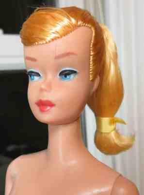 Near Mint Lemon Blonde Swirl Ponytail BARBIE VINTAGE Treated Green