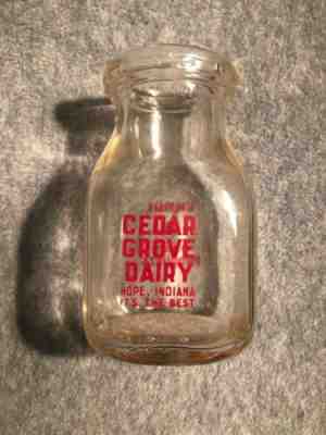 Cedar Grove Half Pint Milk Bottle