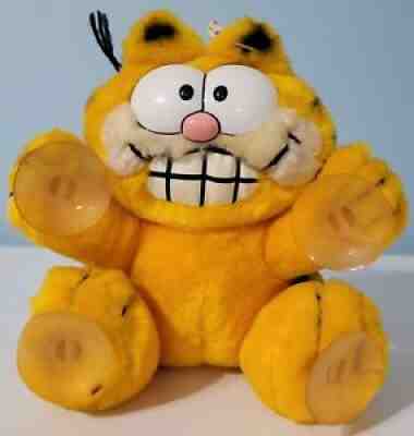 Vintage Garfield Dakin 1981 Stuck On You Plush Suction Cup Window Cling EUC