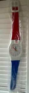 Vintage Retro Wall  Electro-Optix Quartz White Watch Clock 55” Made in USA