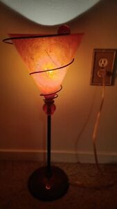 Vintage Mid Century BERMAN Fiberglass Lucite Martini Cosmo Light Lamp 21