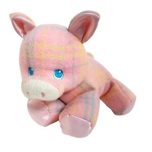 RARE HTF Playskool Blankies Snuzzles Pig Piggy Vintage Plush Stuffed Animal Plai
