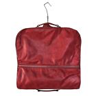 Rare Vintage Samsonite Garment Bag Luggage Leather Red Pockets Weekend Travel