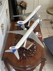 3 RARE! PACMIN 1/100 BIG  BOEING AIRCRAFT MODEL B 777-300, B777-200 & B747 MINT!