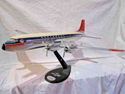 1950's Northwest Airlines Cast Aluminum DC6 Airplane Original, Very Rare, Mint!