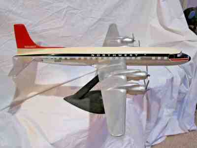 1950's Northwest Airlines Cast Aluminum DC-7 Airplane Original, Very Rare, Mint!