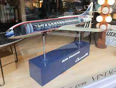 CARAVELLE 1964 AIR FRANCE F.BEHL LARGE CUTAWAY DESK AGENCY AIRLINES C°