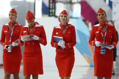 Aeroflot Russian Airlines Stewardess Flight Attendant Uniform
