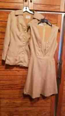 1970's Pan Am Vintage 13 set Stewardess Flight Attendant Uniform Set/bag/shedule