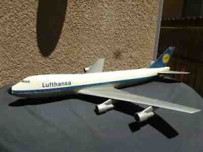 Rare Vintage Westway Models Lufthansa 747 Travel Agent Size Boeing Airliner