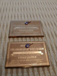 PAN AMERICAN AIRWAYS CLIPPER FIRST PASSENGER FLIGHT SPECIAL PASS 1939 - ENGRAVED