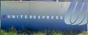 United express vintage ticket counter sign