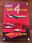 Original Vintage Poster BOAC Comet Jetliner  20”x30"