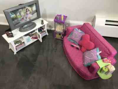 American Girl Doll Home Theatre Set w access