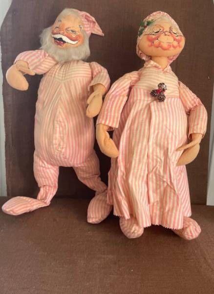 Vintage Annalee MR MRS Bed Time Clause Mobilitte 1971 Antique 10"WX29"H 12"WX29"