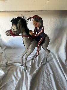 Vintage Annalee 18 Inch Yankee Doodle Dandy On Horse Figurine. See Pictures.