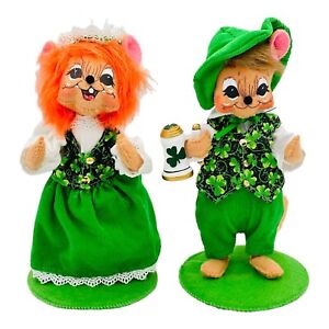 Annalee Doll Belle Irish Lass Mouse & Irish Pub Boy Mouse Beer Stein St Patrick