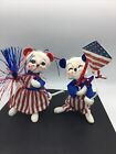 Annalee Boy And Girl (2008) Mouse W Kite Firecracker Patriotic Fourth of July