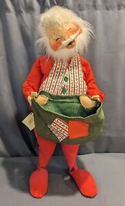 NWT Vintage Large 27” Annalee Mobilitee 1966 Santa Claus Christmas Doll Letter