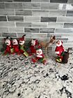 New Listing7 Vintage Annalee Mobilitee Dolls 1970s  Christmas Santa  LOT Look