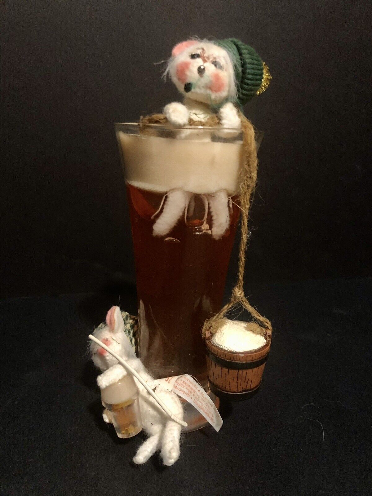 Annalee Drunk Mice in Glass of Beer