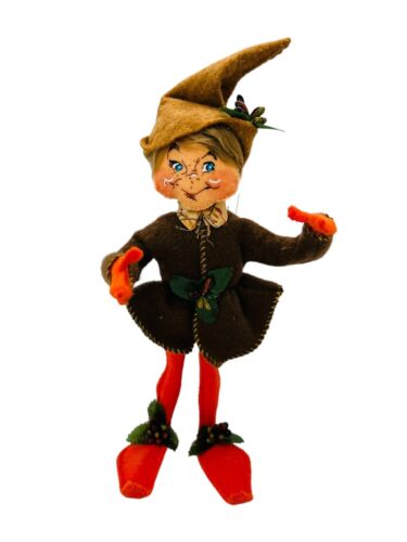 Annalee Dolls 9" Fall Elf Mobility Doll Autumn Harvest Gift Retired Rare 2021