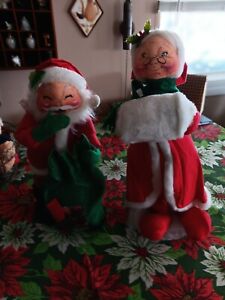 LARGE 20" Annalee Mr And Mrs Santa Claus Christmas Dolls