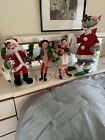 VINTAGE Christmas Annalee Dolls - 4 Pieces - Santa And Friends