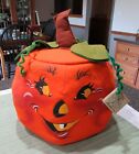 ANNALEE DOLLS 3028 HALLOWEEN 14" JACK O' LANTERN PUMPKIN CANDY HOLDER W/LID &TAG