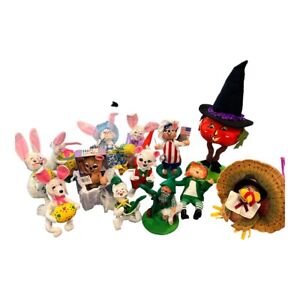Annalee mice dolls christmas Halloween Holidays Easter HUGE lot of 13 2000's