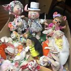 Annalee 18 lot VTG Spring Easter Dolls 3-10” Duck Lamb Chick Swan 1970-90s tags