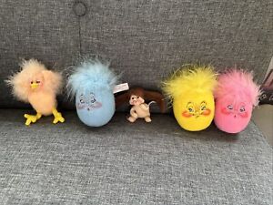Annalee Easter Egg Bunny fuzzy chick 2002 2003 lot x5 eggs rabbit
