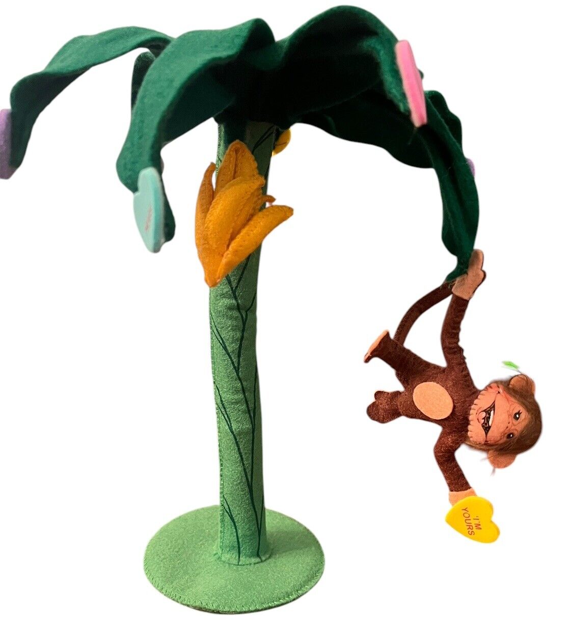 Annalee Valentine's Monkey "Bananas for You"  Palm Tree Candy Hearts 2009