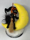Annalee Halloween Doll 9” Moonlight Cat On Moon 2009 Crescent Moon