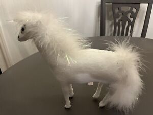 Annalee White Unicorn  Doll 9.5" Feathers