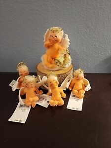 Lot 5 Precious Lil Angels Annalee Dolls 5" & 7" Heavenly Bells Angel