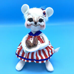 Annalee 2008 BBQ Picnic Mom Mouse 6" Independent Day July 4th Doll L@@K!