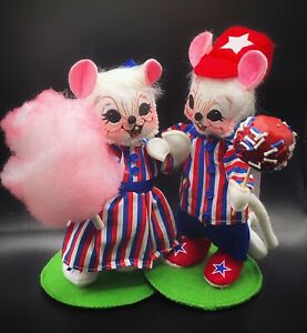 Annalee Dolls 6in Cotton Candy Girl Mouse And Candy Apple Boy 260520 & 260620