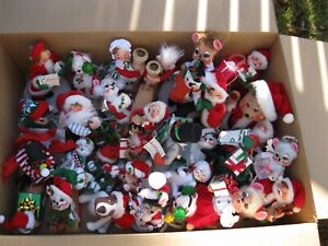 New ListingLOT OF 3O PLUS ANNALEE CHRISTMAS DOLLS MICE MR MRS SANTA REINDEER DOG ETC