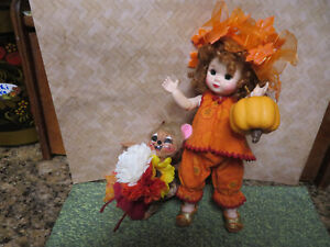 8 Madame Alexander ARTICULATED FALL w AnnaLee mouse-FUNNY MAGGIE green eyes-OOAK