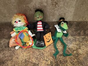 Annalee Mobilitee Doll Halloween Costume  Frankenstein Clown Thanksgiving Frog
