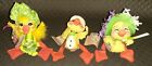 3x ANNALEE 7" Fluffy Yellow DUCKS Duckling Spring Easter Flower POSEABLE Legs