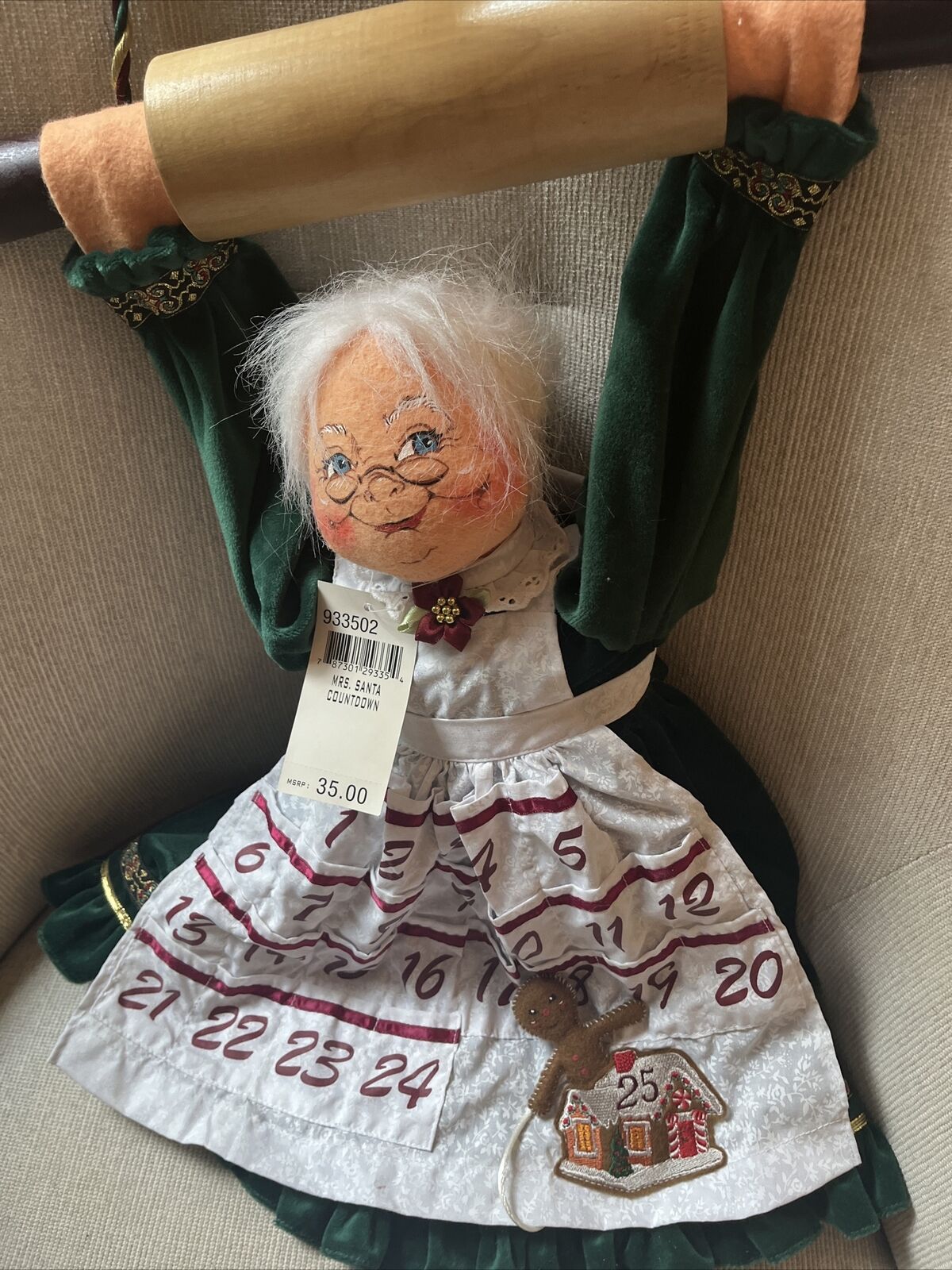 Vintage 32” Annalee Mrs Santa Claus Christmas Countdown 933502