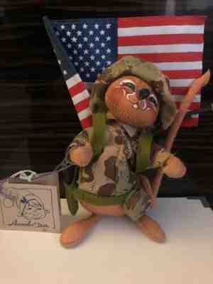 Annalee Military Soldier Mouse Doll Army Marine American Flag #9931 New