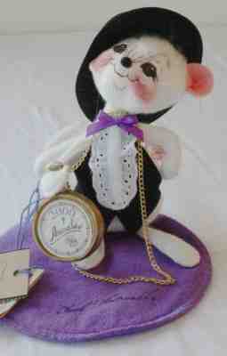 Annalee Doll Celebrate 2000 Signed Charles Thordike New Years Mouse 1999 Tag