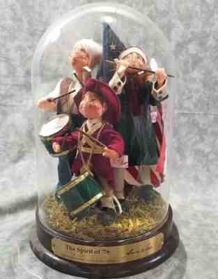 RARE ANNALEE "Folk Heroes Series" THE SPIRIT OF '76 with BASE & DOME (#488 1990)