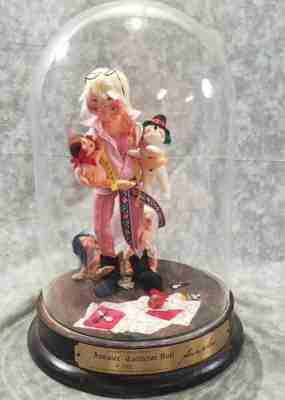 RARE ANNALEE Collector Series SEAMSTRESS MOM & KIDS with BASE & DOME (#782 1990)