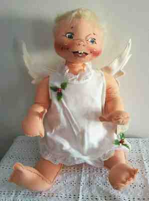 1990 Annalee Girl Doll Christmas Angel Baby Large 28" #7172 with TAG