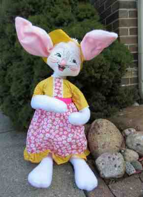 Large "Annalee" Spring~Easter Bunny Girl Rabbit Floral Dress 30" NWT Retail $125