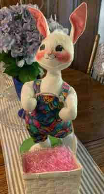RARE Annalee 22” Large Easter Morning Bunny with Basket 074197 Meredith NH USA